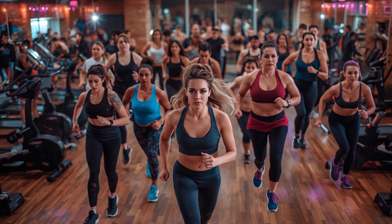 Group participating in a Vivrrrinseal corporate fitness challenge